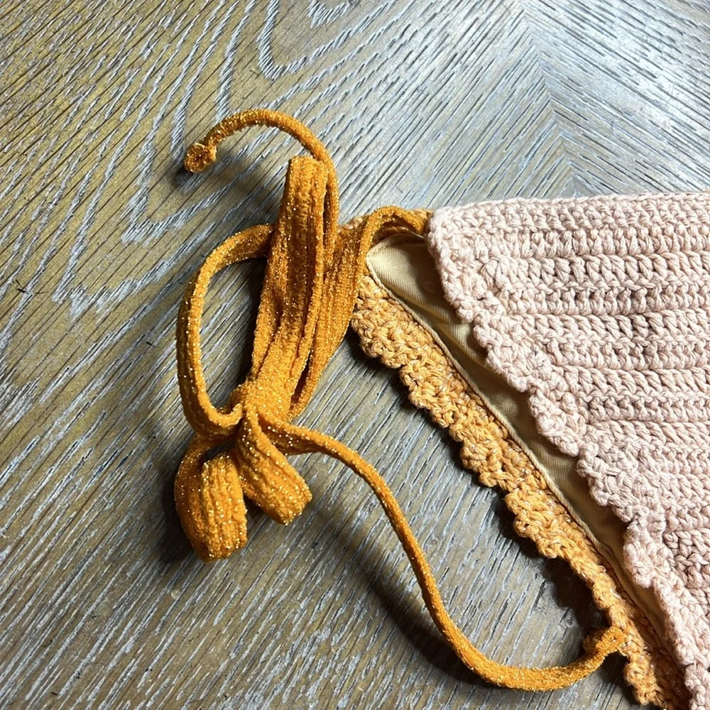 MAIYO Orange Swim Bikini Bottom XS